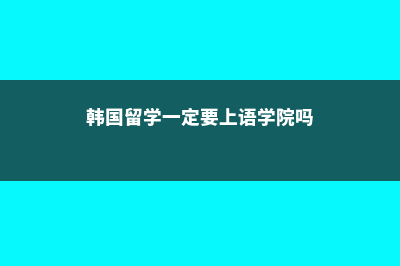 韩国留学你一定要知道的15件事!(韩国留学一定要上语学院吗)
