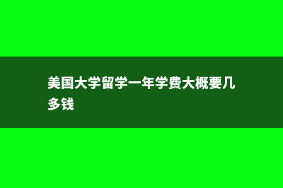 美国大学留学一年多少钱(美国大学留学一年学费大概要几多钱)