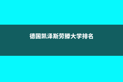 德国凯泽斯劳滕工业大学特色介绍(德国凯泽斯劳滕大学排名)