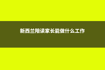 新西兰陪读全攻略！(新西兰陪读家长能做什么工作)