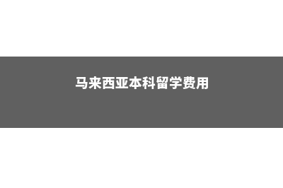 马来西亚本科留学升学途径(马来西亚本科留学费用)