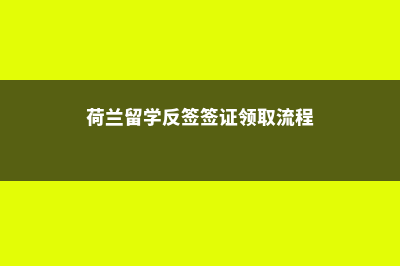 荷兰留学FAQ(荷兰留学反签签证领取流程)