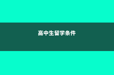 高中阶段留学新加坡学费一探究竟(高中生留学条件)