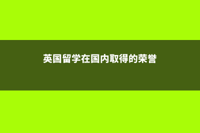 英国留学在国内有哪些优势(英国留学在国内取得的荣誉)