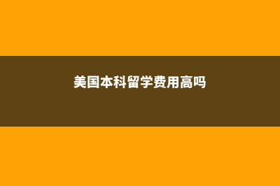 美国本科留学费用一年多少钱?(美国本科留学费用高吗)