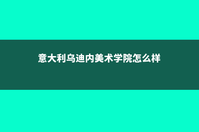 意大利乌迪内美术学院课程介绍(意大利乌迪内美术学院怎么样)