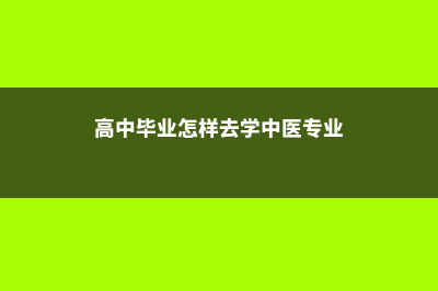 高中毕业怎样去美国留学(高中毕业怎样去学中医专业)