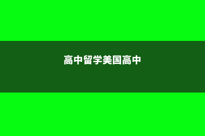 留学美国高中担保金多少钱(高中留学美国高中)