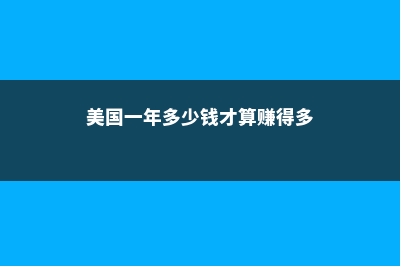 美国一年多少钱留学？(美国一年多少钱才算赚得多)