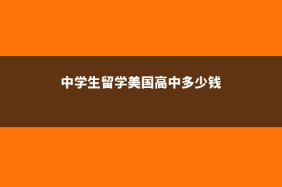 中学生在美国留学申请(中学生留学美国高中多少钱)