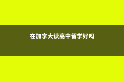 在加拿大读高中都需要学什么呢(在加拿大读高中留学好吗)