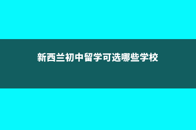 初中新西兰留学费用(新西兰初中留学可选哪些学校)