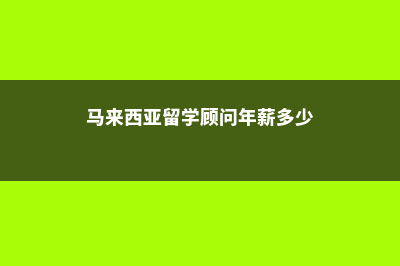 马来西亚留学顾佳洁老师可靠吗?(马来西亚留学顾问年薪多少)
