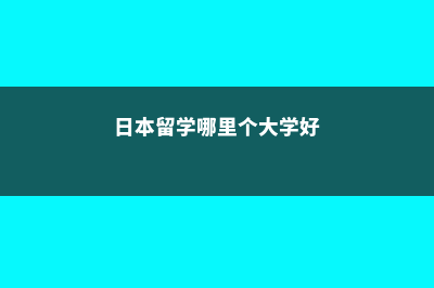 日本留学哪所大学毕业更有利于就业(日本留学哪里个大学好)