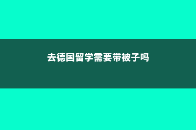 去德国留学需要什么条件(去德国留学需要带被子吗)