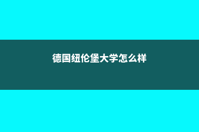 德国纽伦堡大学地理位置分析(德国纽伦堡大学怎么样)