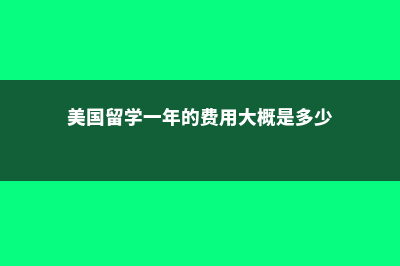 美国留学一年的平均费用(美国留学一年的费用大概是多少)