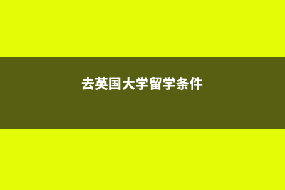 去英国大学留学签证所需材料(去英国大学留学条件)