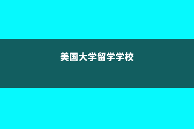 美国大学留学学费(美国大学留学学校)
