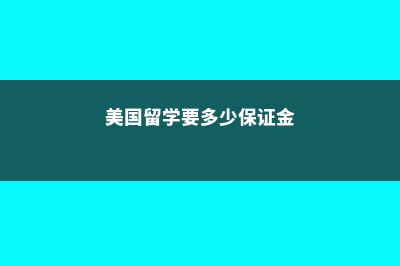 美国留学要多少担保金(美国留学要多少保证金)