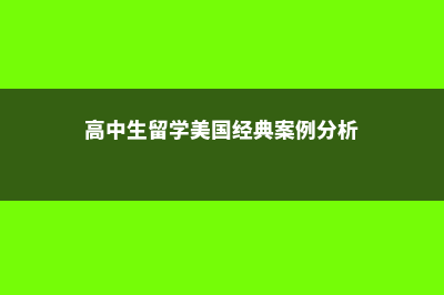 高中生留学美国的条件介绍(高中生留学美国经典案例分析)