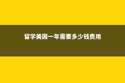 留学美国一年需要多少钱(留学美国一年需要多少钱费用)