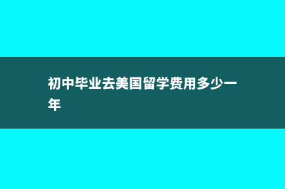 初中毕业去美国留学的条件介绍(初中毕业去美国留学费用多少一年)