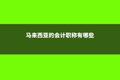 马来西亚的会计硕士怎么样(马来西亚的会计职称有哪些)