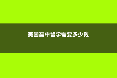 美国高中留学需要了解什么？(美国高中留学需要多少钱)