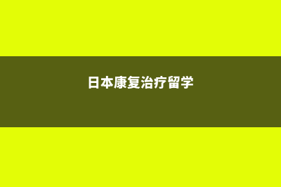 康复治疗去日本留学好吗(日本康复治疗留学)