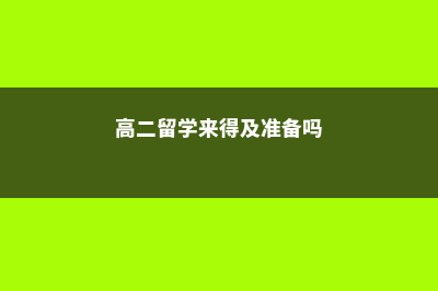 申请高二留学美国费用(高二留学来得及准备吗)