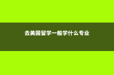 去美国留学做哪些准备(去美国留学一般学什么专业)