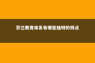 芬兰的教育体制分析(芬兰教育体系有哪些独特的特点)
