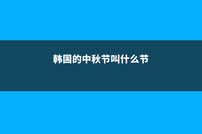 韩国的中秋习俗(韩国的中秋节叫什么节)