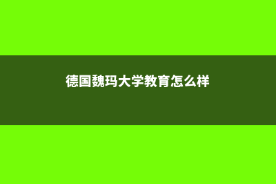 德国魏玛大学教学优势介绍(德国魏玛大学教育怎么样)