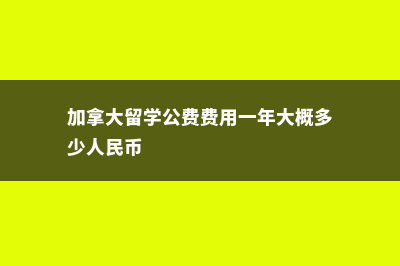 加拿大留学之公立私立中学的区别(加拿大留学公费费用一年大概多少人民币)