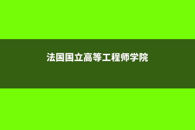 法国国立高等路易卢米埃电影学院(法国国立高等工程师学院)