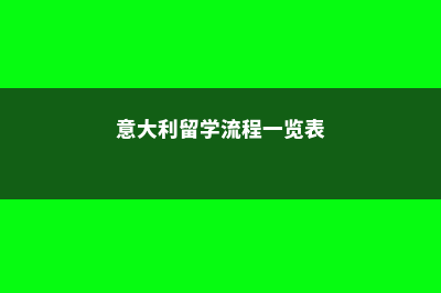 意大利留学如何理财？(意大利留学流程一览表)