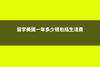 留学美国一年多少钱？(留学美国一年多少钱包括生活费)