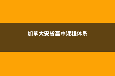 加拿大安省高中有哪些优势呢(加拿大安省高中课程体系)