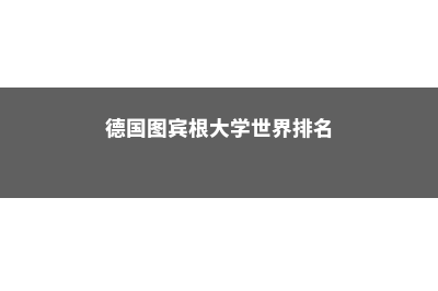 德国图宾根大学排名具体介绍(德国图宾根大学世界排名)