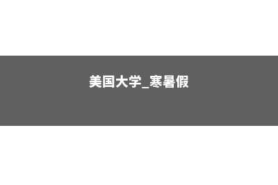 美国大学暑假放假时间安排(美国大学 寒暑假)