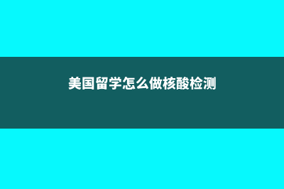 美国留学怎么做到合法打工(美国留学怎么做核酸检测)