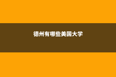 德州有哪些美国留学的大学(德州有哪些美国大学)