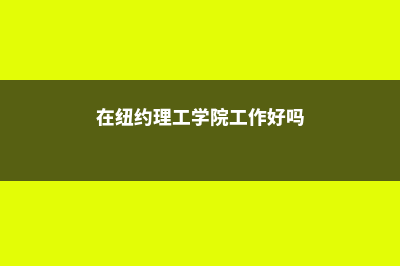 在纽约理工学院读书是怎样的体验？(在纽约理工学院工作好吗)