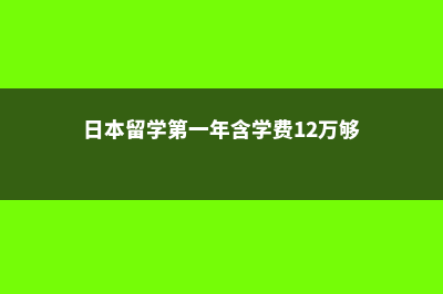 日本留学第一年费用(日本留学第一年含学费12万够吗)