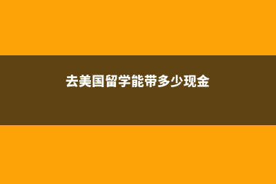 去美国留学能带哪些药物(去美国留学能带多少现金)