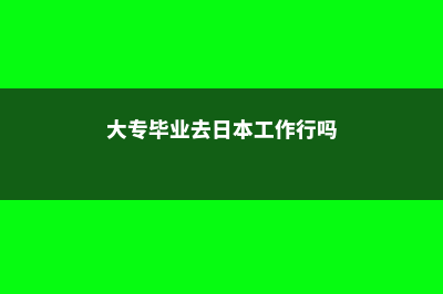 大专毕业去日本国留学(大专毕业去日本工作行吗)
