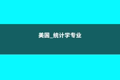 美国统计学专业硕士留学介绍(美国 统计学专业)