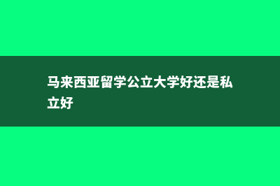 马来西亚留学公私立大学的区别?(马来西亚留学公立大学好还是私立好)
